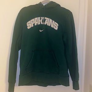 Nike Michigan State Men’s Large Embroidered Hooded Sweatshirt Green MSU